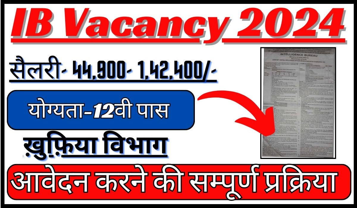 IB Vacancy 2024 995   आंगनवाड़ी 10 